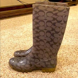 Coach Rain Boots, Size 9